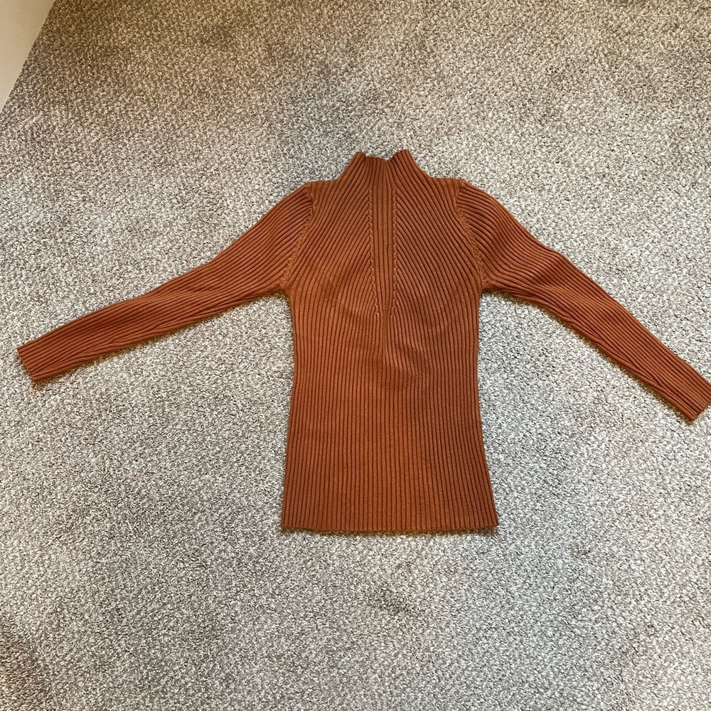 Brown Turtleneck Sweater